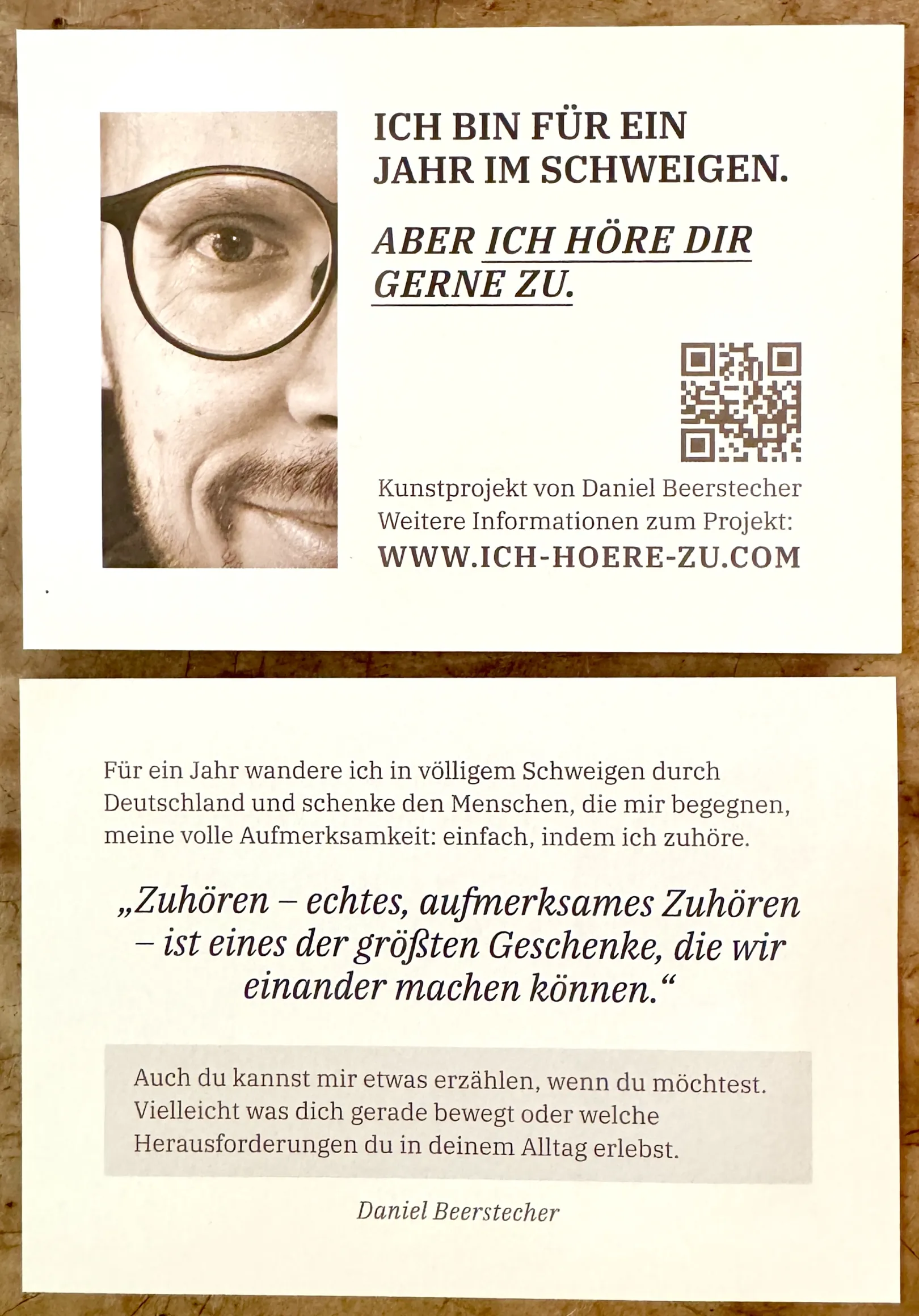 Ich höre zu – ein Jahr im Schweigen
