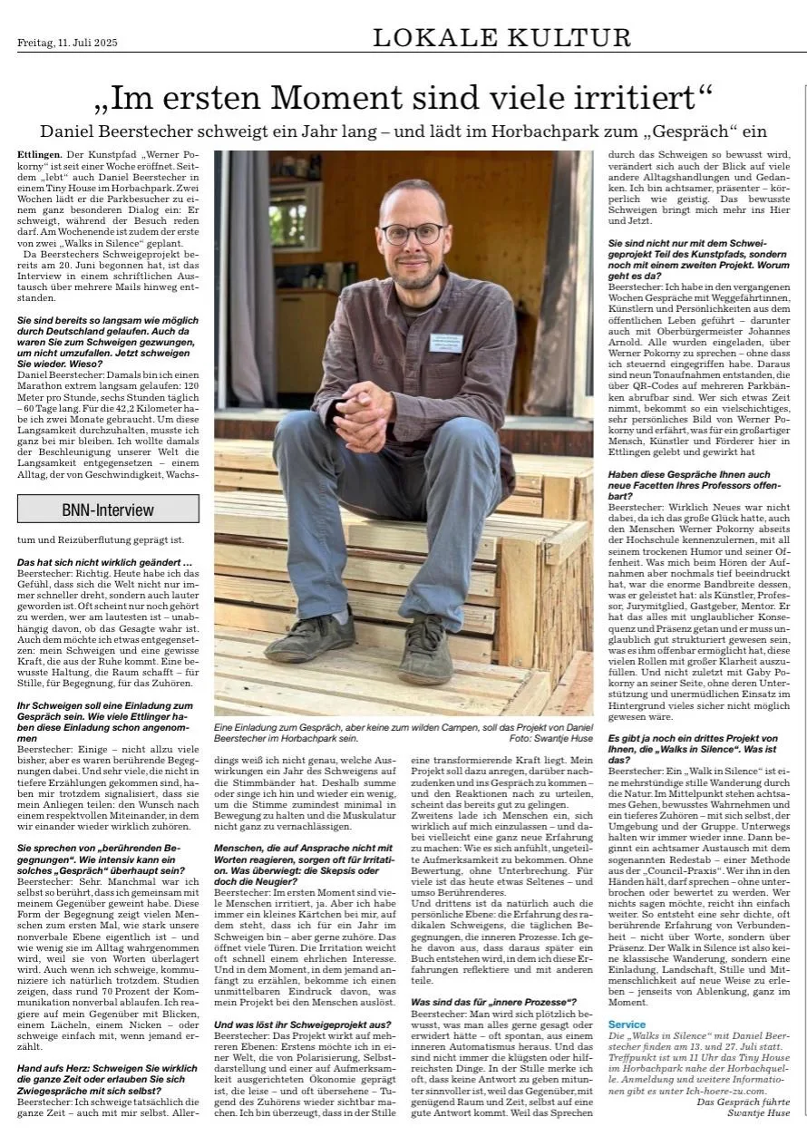 Ich höre zu – ein Jahr im Schweigen