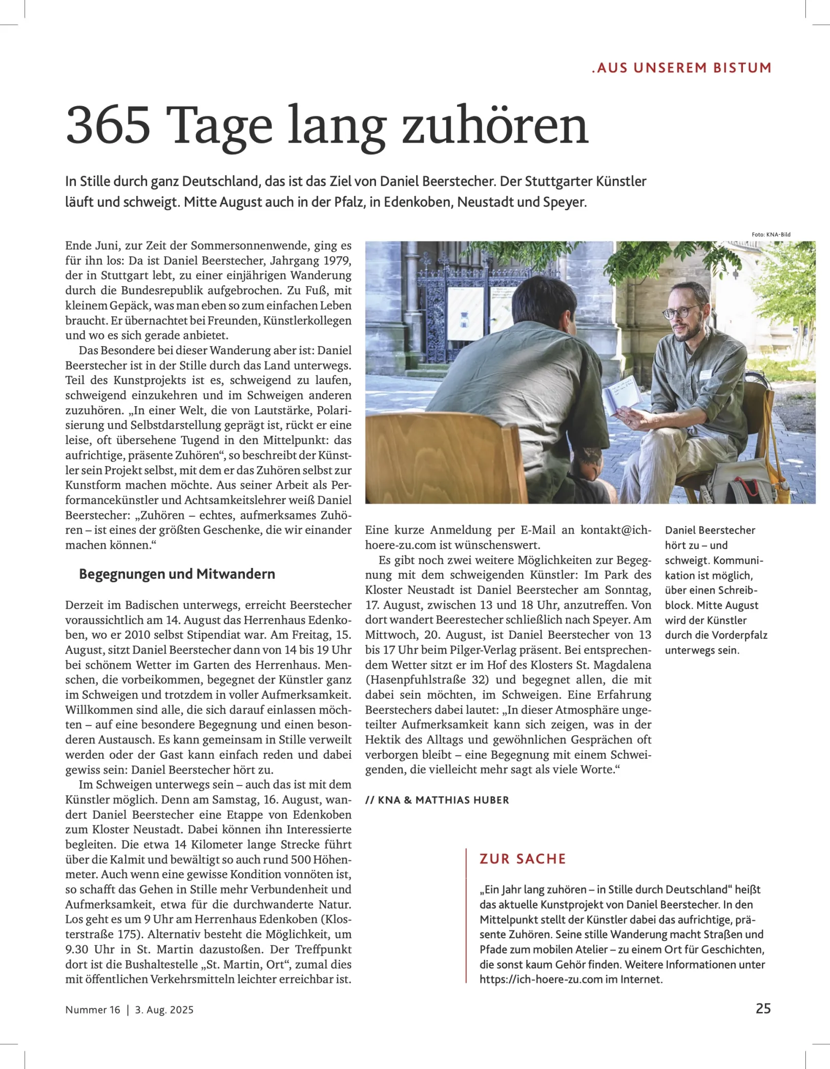 Ich höre zu – ein Jahr im Schweigen