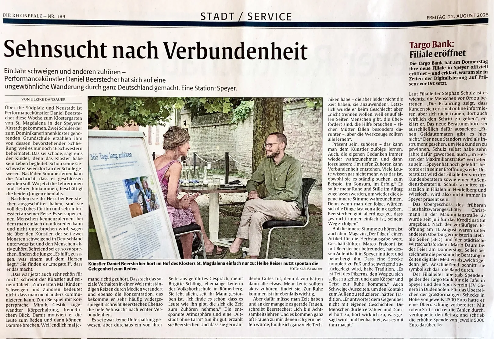 Ich höre zu – ein Jahr im Schweigen