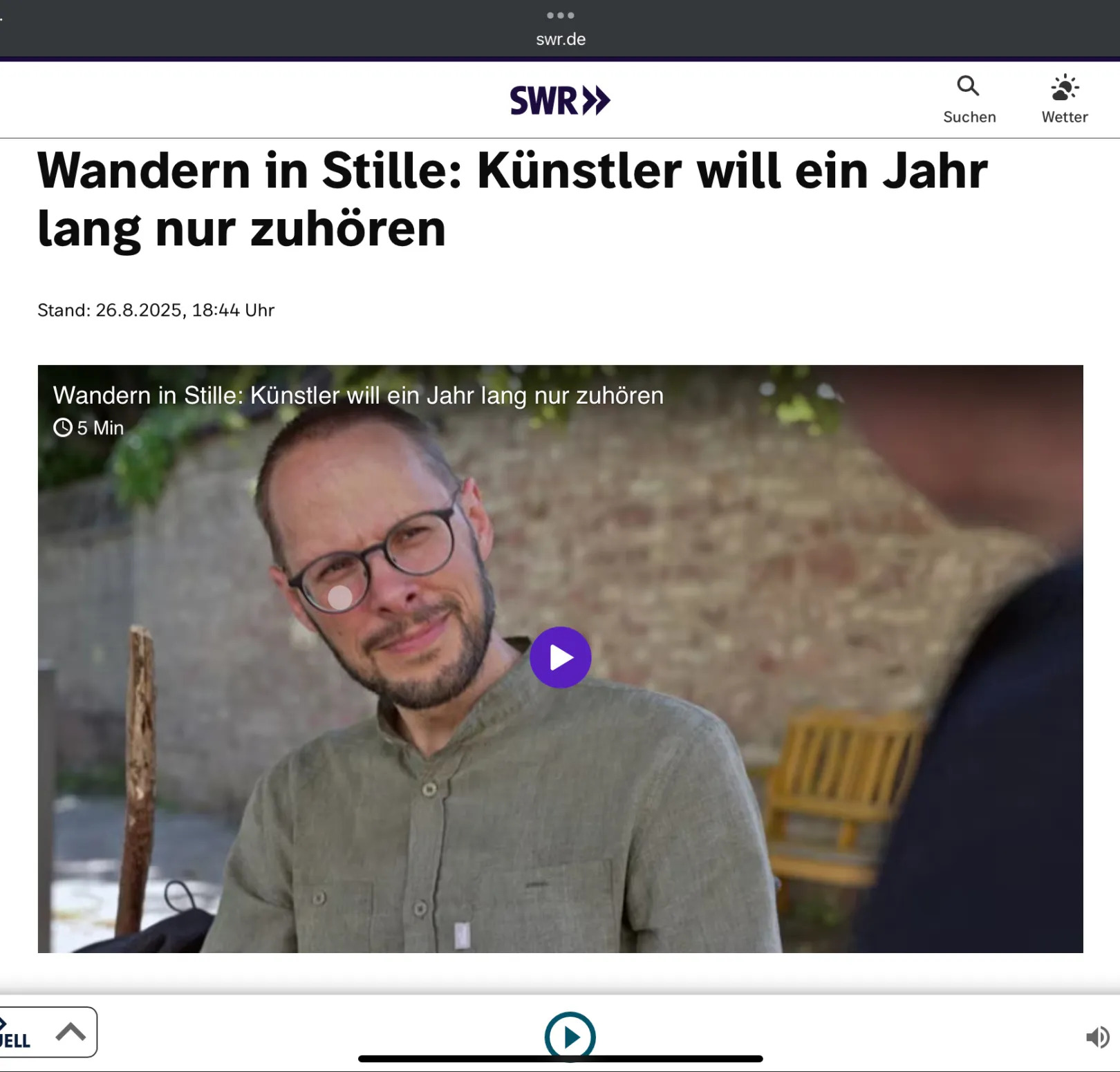 Ich höre zu – ein Jahr im Schweigen